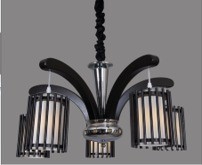Chandelier (E27*5 WOOD+GLASS)
