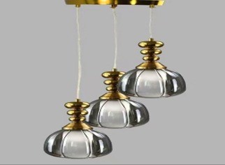 Chandelier (E27*3 METAL+GLASS)