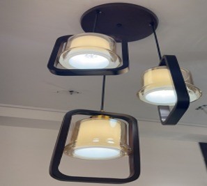 Chandelier (E27*3 WOOD+GLASS)