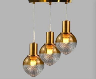 Chandelier (E27*3 METAL+GLASS)