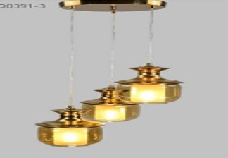 Chandelier (E27*3 METAL+GLASS)